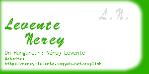 levente nerey business card