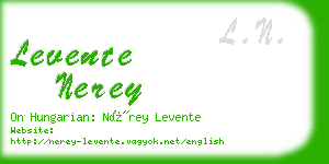 levente nerey business card